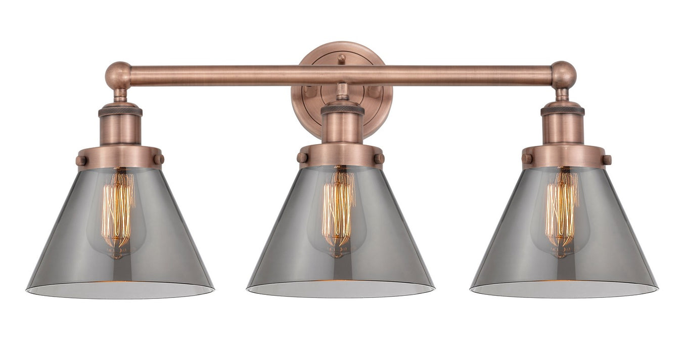 Innovations 616-3W-AC-G43 Three Light Bath Vanity, Antique Copper