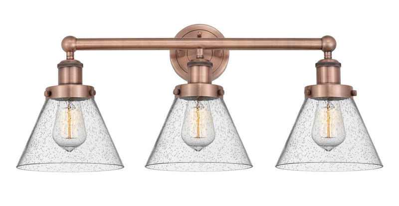 Innovations 616-3W-AC-G44 Three Light Bath Vanity, Antique Copper