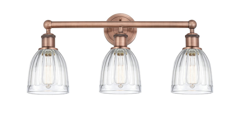Innovations 616-3W-AC-G442 Three Light Bath Vanity, Antique Copper