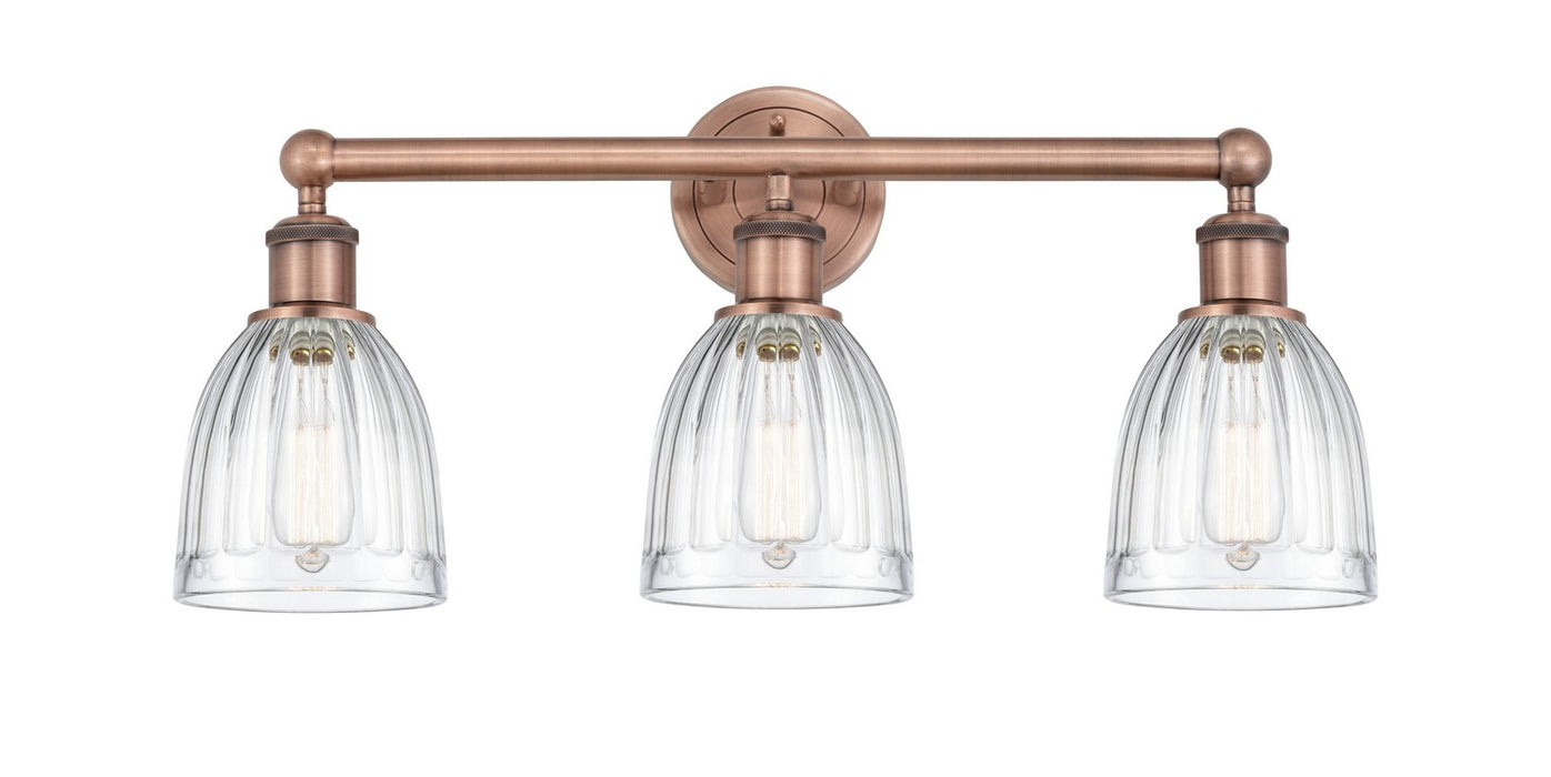 Innovations 616-3W-AC-G442 Three Light Bath Vanity, Antique Copper