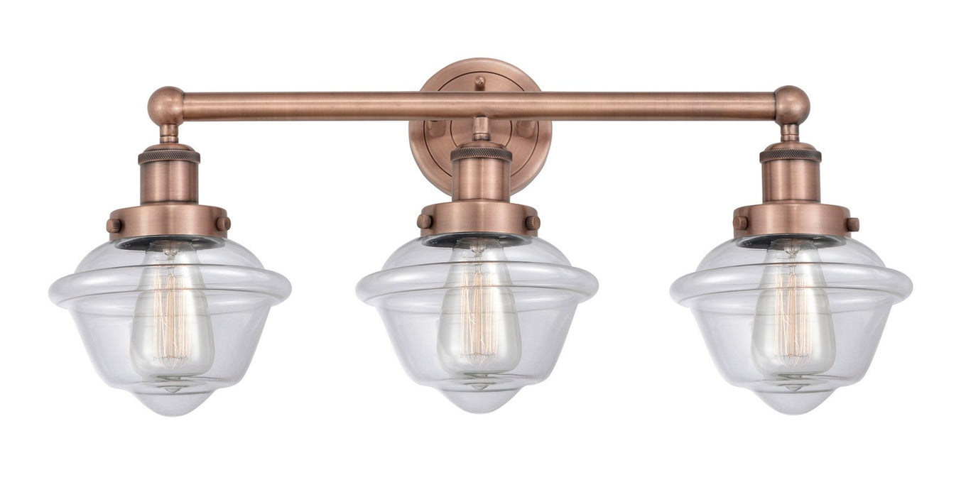 Innovations 616-3W-AC-G532 Three Light Bath Vanity, Antique Copper