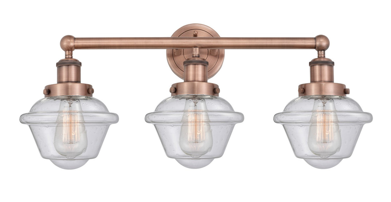 Innovations 616-3W-AC-G534 Three Light Bath Vanity, Antique Copper