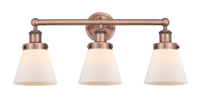 Innovations 616-3W-AC-G61 Three Light Bath Vanity, Antique Copper