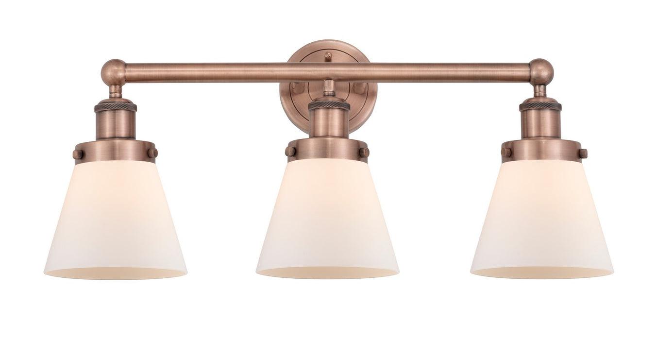 Innovations 616-3W-AC-G61 Three Light Bath Vanity, Antique Copper