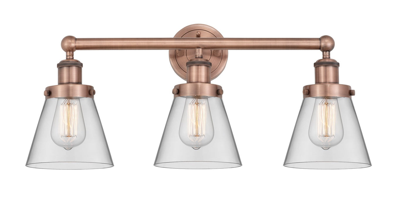 Innovations 616-3W-AC-G62 Three Light Bath Vanity, Antique Copper