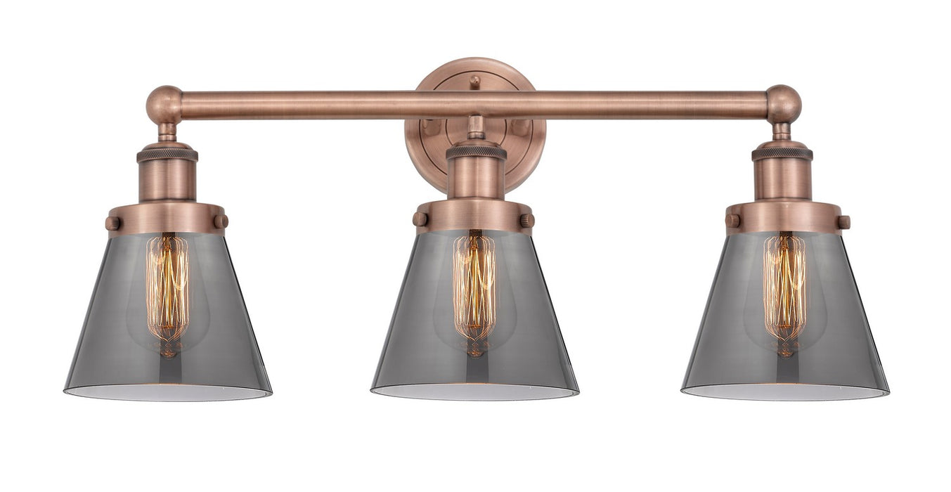 Innovations 616-3W-AC-G63 Three Light Bath Vanity, Antique Copper