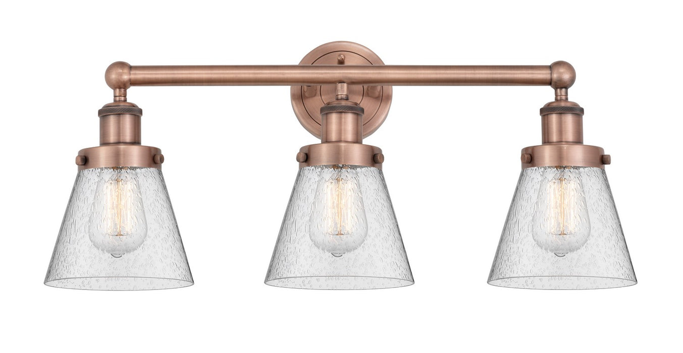 Innovations 616-3W-AC-G64 Three Light Bath Vanity, Antique Copper