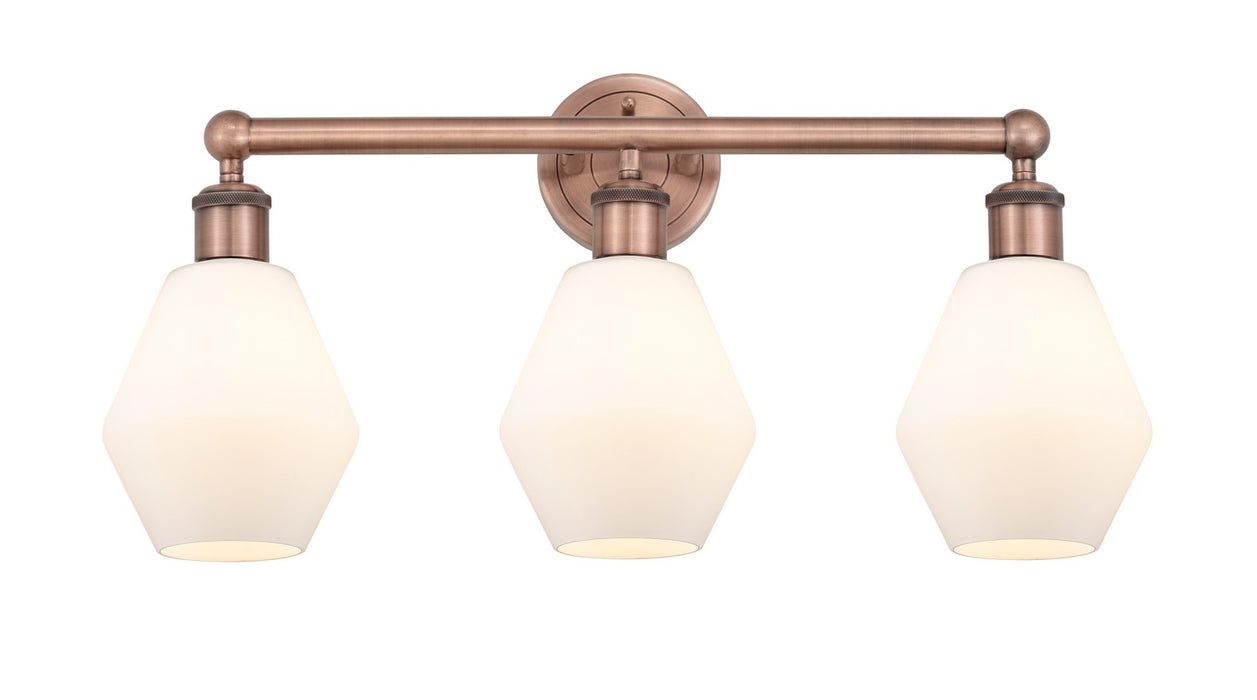 Innovations 616-3W-AC-G651-6 Three Light Bath Vanity, Antique Copper
