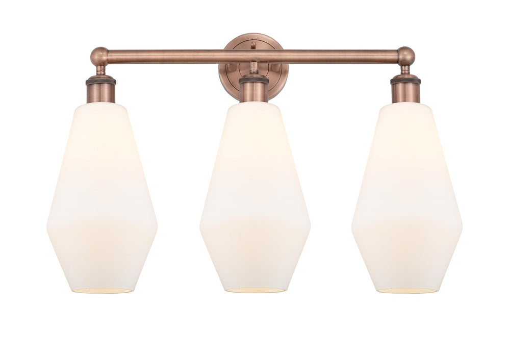 Innovations 616-3W-AC-G651-7 Three Light Bath Vanity, Antique Copper