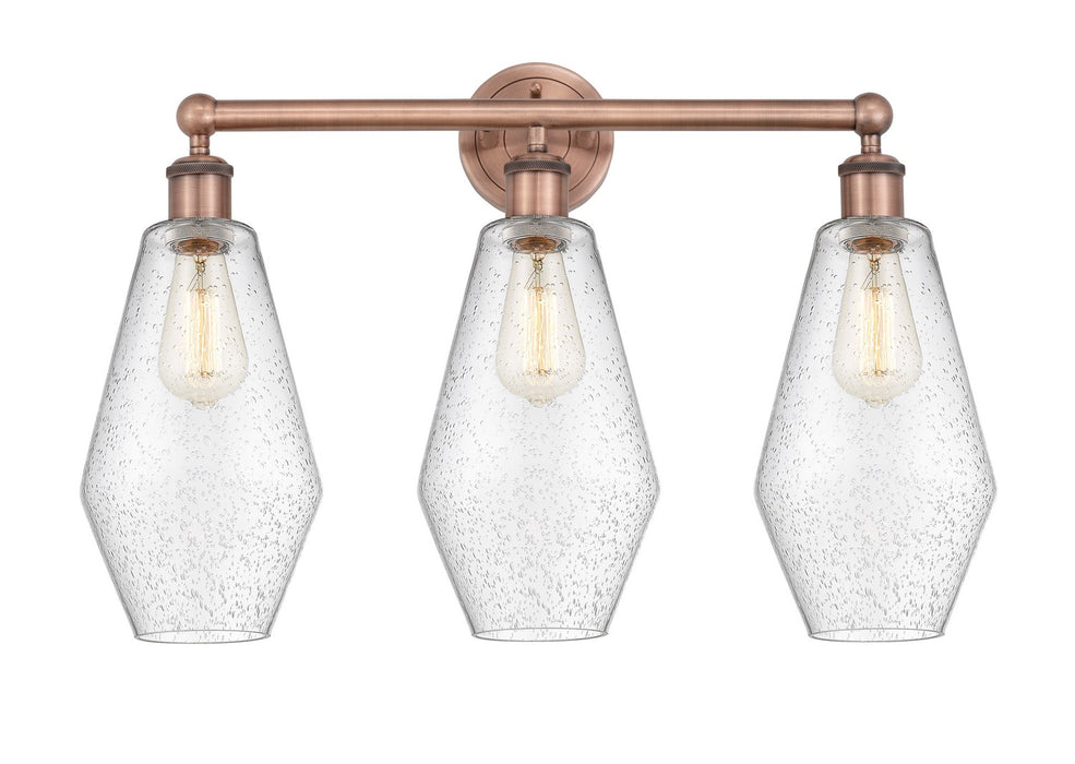 Innovations 616-3W-AC-G654-7 Three Light Bath Vanity, Antique Copper