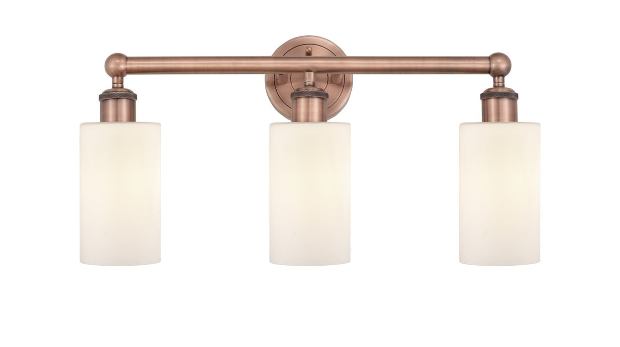 Innovations 616-3W-AC-G801 Three Light Bath Vanity, Antique Copper