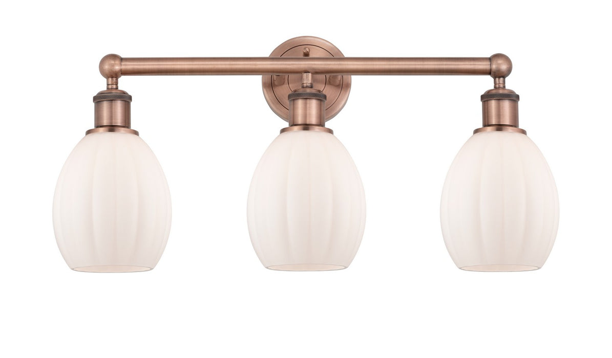 Innovations 616-3W-AC-G81 Three Light Bath Vanity, Antique Copper