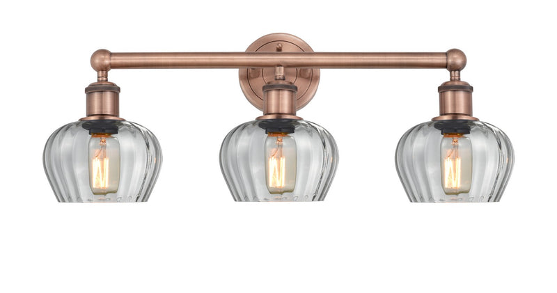 Innovations 616-3W-AC-G92 Three Light Bath Vanity, Antique Copper