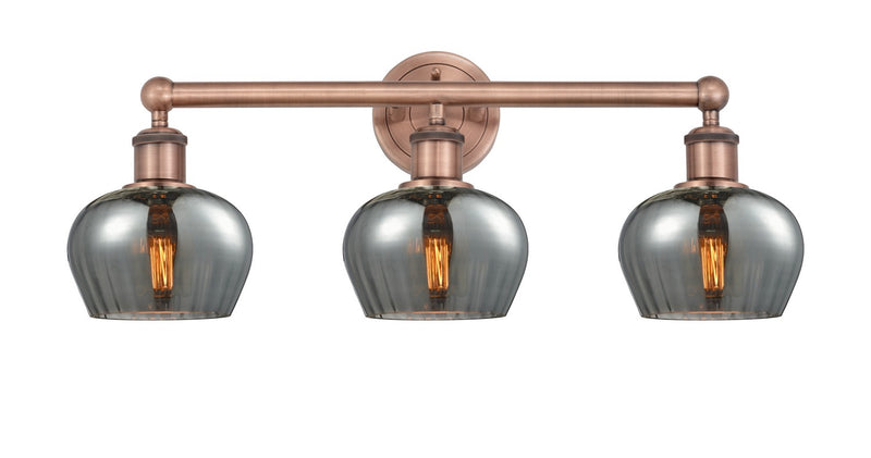 Innovations 616-3W-AC-G93 Three Light Bath Vanity, Antique Copper