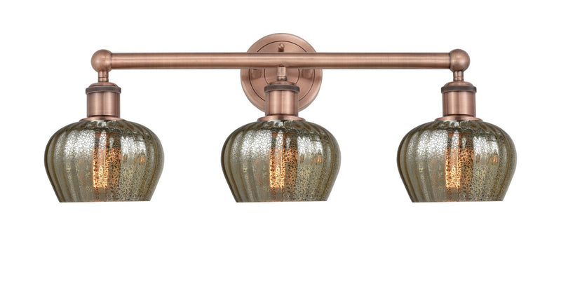 Innovations 616-3W-AC-G96 Three Light Bath Vanity, Antique Copper