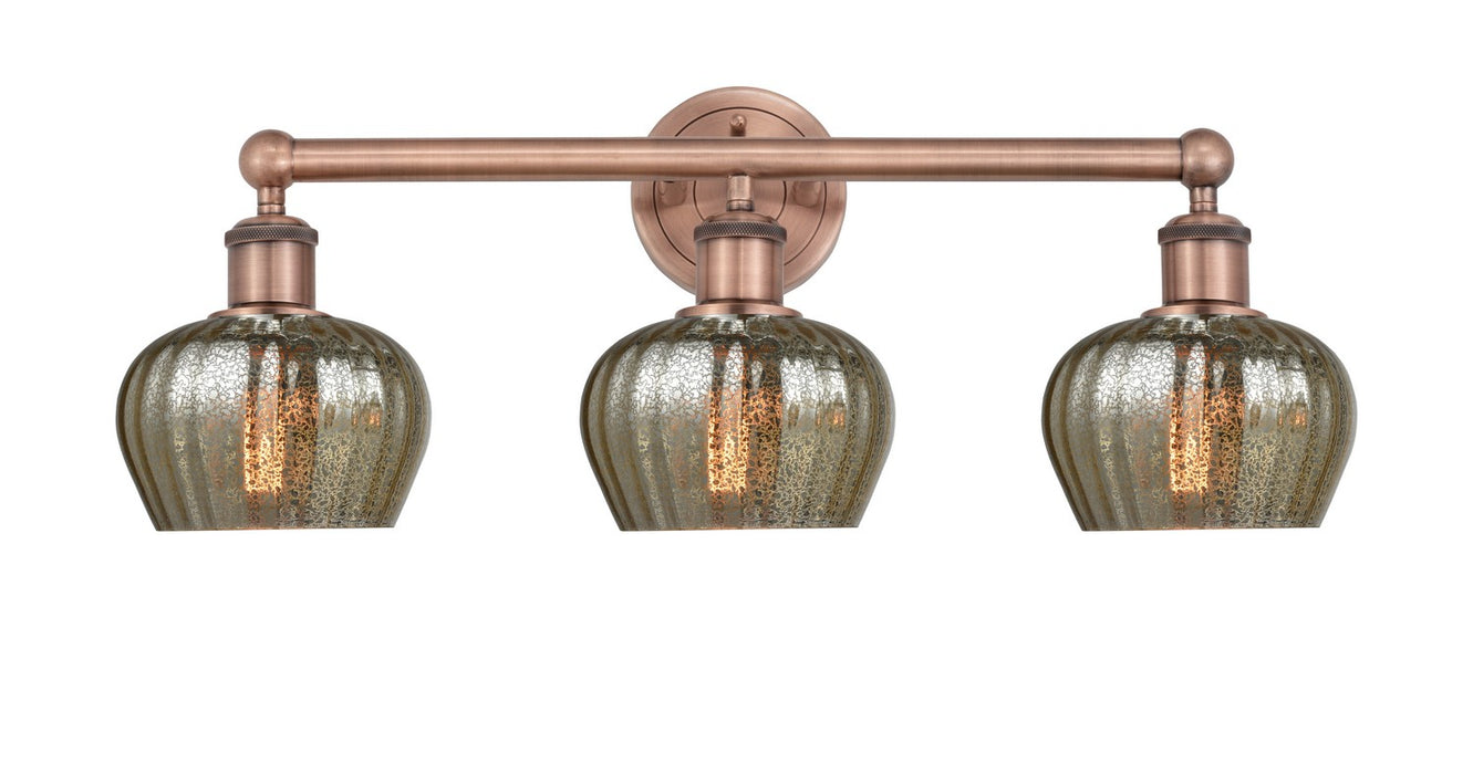 Innovations 616-3W-AC-G96 Three Light Bath Vanity, Antique Copper