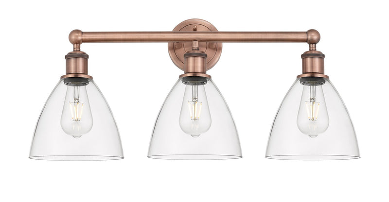 Innovations 616-3W-AC-GBD-752 Three Light Bath Vanity, Antique Copper