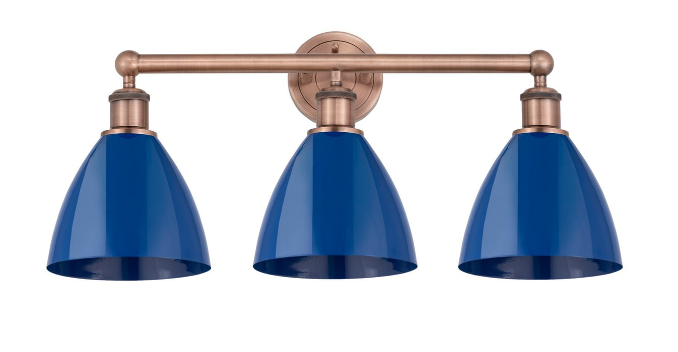 Innovations 616-3W-AC-MBD-75-BL Three Light Bath Vanity, Antique Copper
