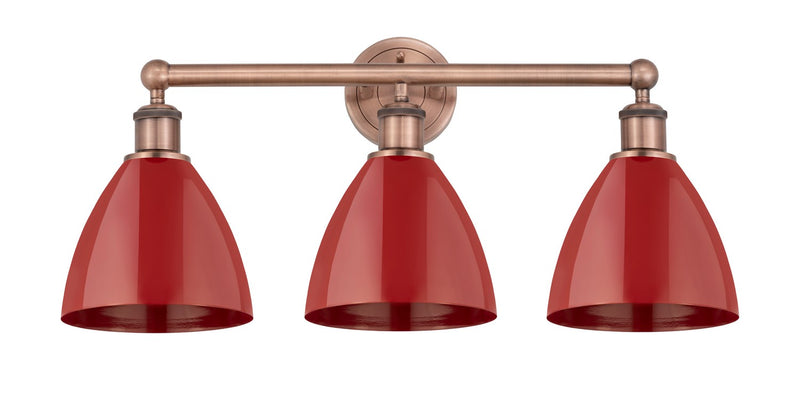 Innovations 616-3W-AC-MBD-75-RD Three Light Bath Vanity, Antique Copper