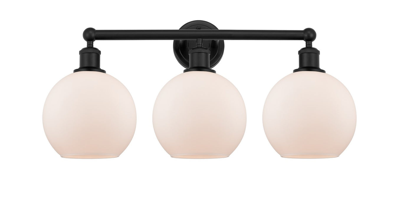 Innovations 616-3W-BK-G121-8 Three Light Bath Vanity, Matte Black