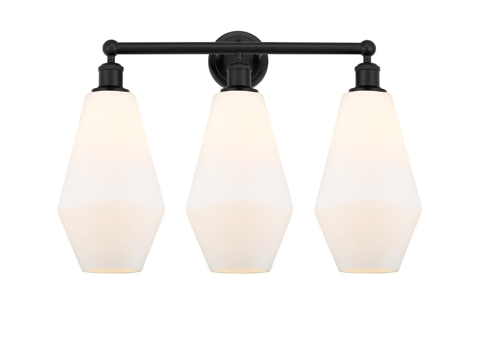 Innovations 616-3W-BK-G651-7 Three Light Bath Vanity, Matte Black