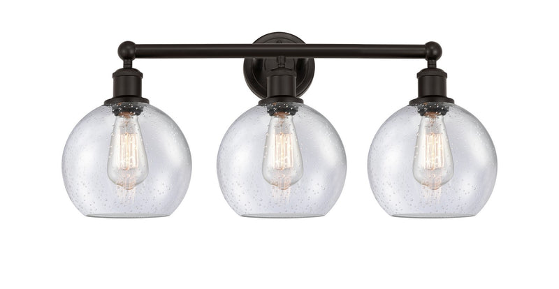 Innovations 616-3W-OB-G124-8 Three Light Bath Vanity, Oil Rubbed Bronze