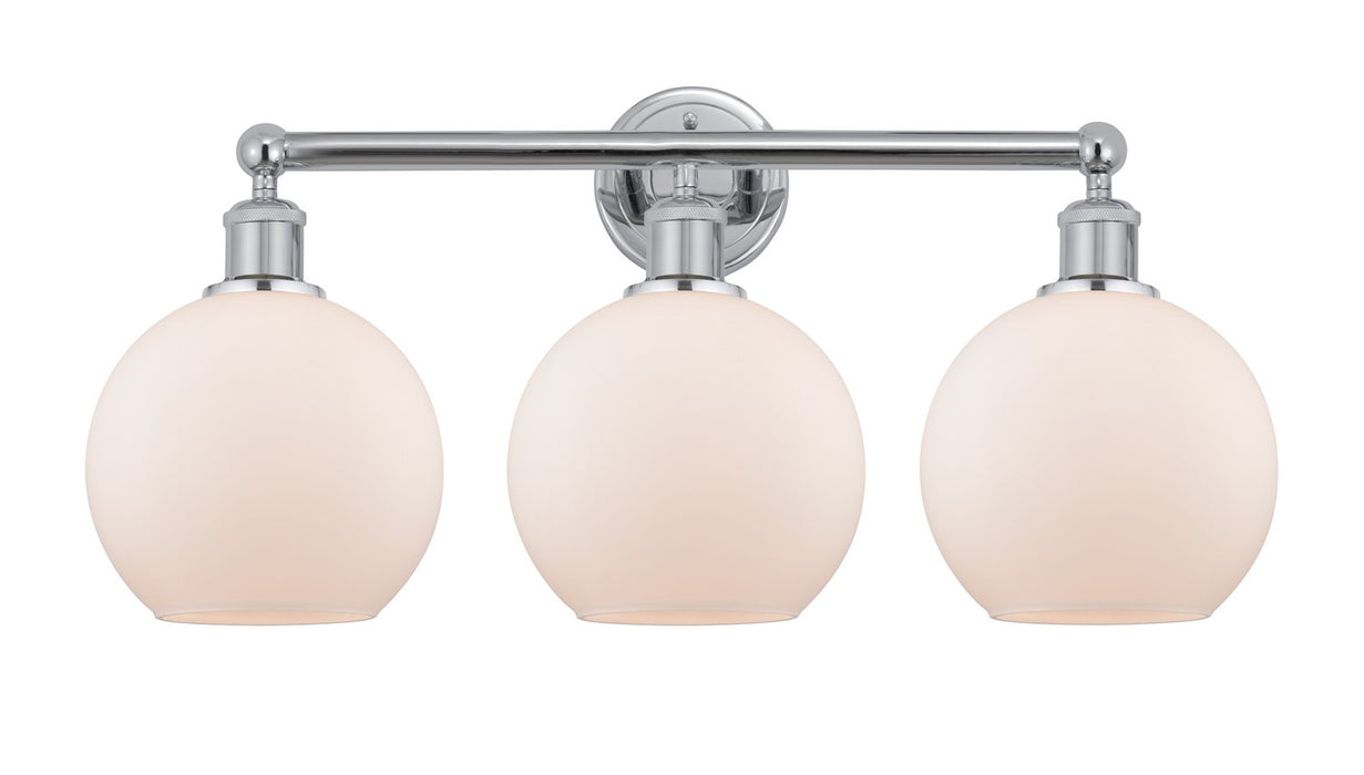 Innovations 616-3W-PC-G121-8 Three Light Bath Vanity, Polished Chrome