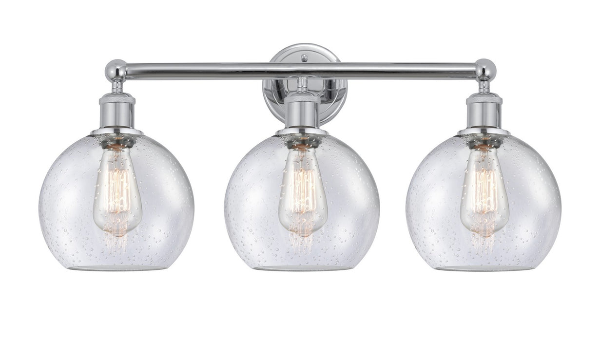 Innovations 616-3W-PC-G124-8 Three Light Bath Vanity, Polished Chrome