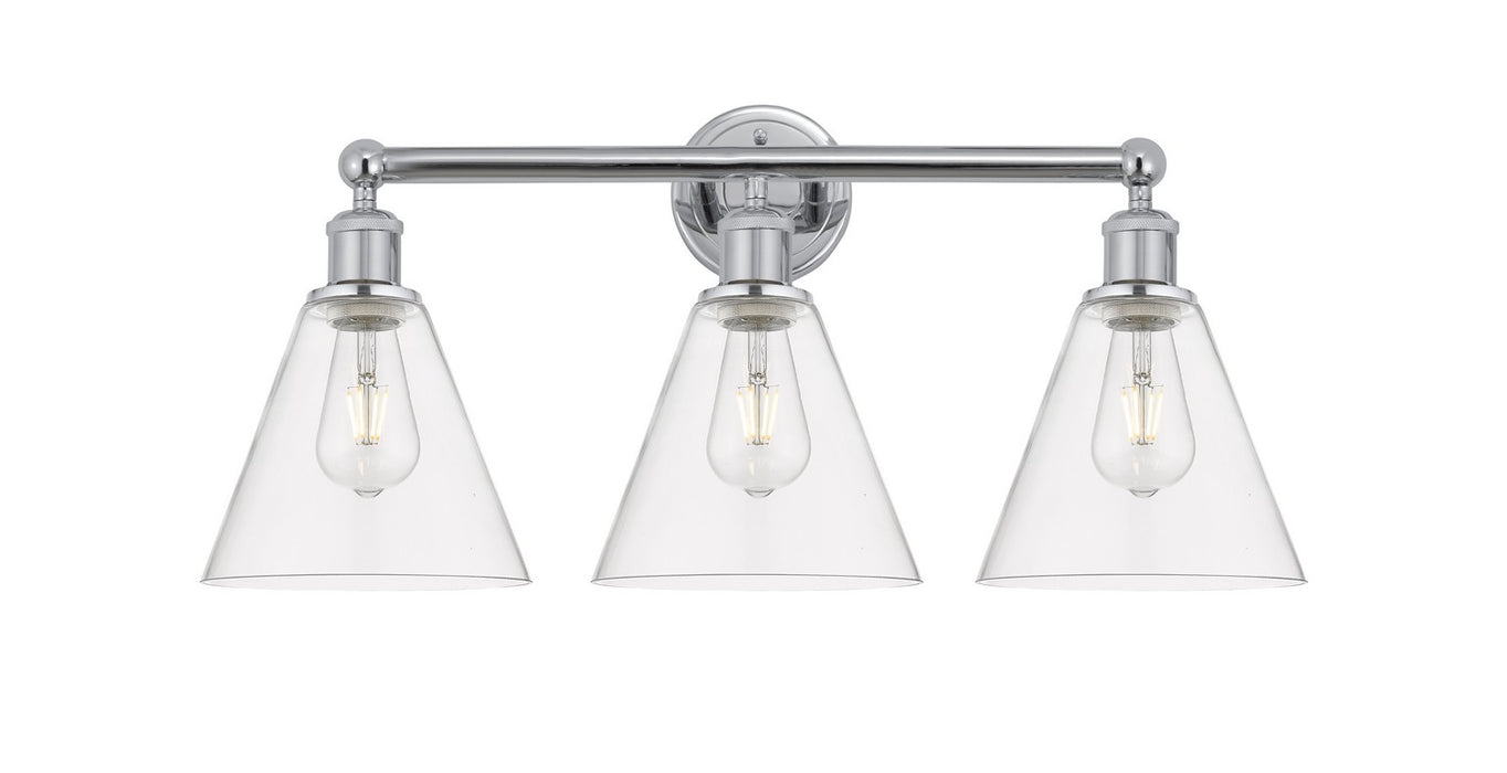 Innovations 616-3W-PC-GBC-82 Three Light Bath Vanity, Polished Chrome