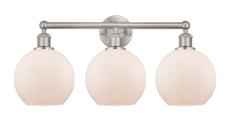 Innovations 616-3W-SN-G121-8 Three Light Bath Vanity, Satin Nickel