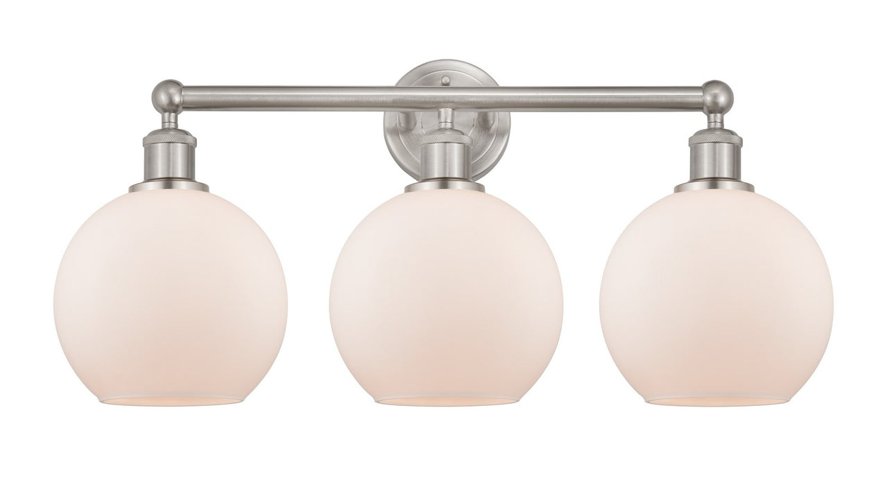 Innovations 616-3W-SN-G121-8 Three Light Bath Vanity, Satin Nickel