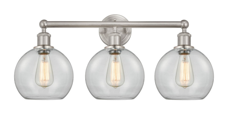 Innovations 616-3W-SN-G122-8 Three Light Bath Vanity, Satin Nickel