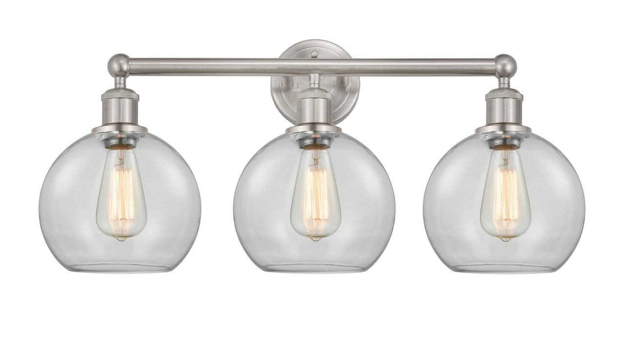 Innovations 616-3W-SN-G122-8 Three Light Bath Vanity, Satin Nickel