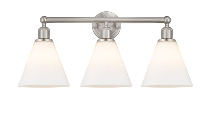Innovations 616-3W-SN-GBC-81 Three Light Bath Vanity, Satin Nickel