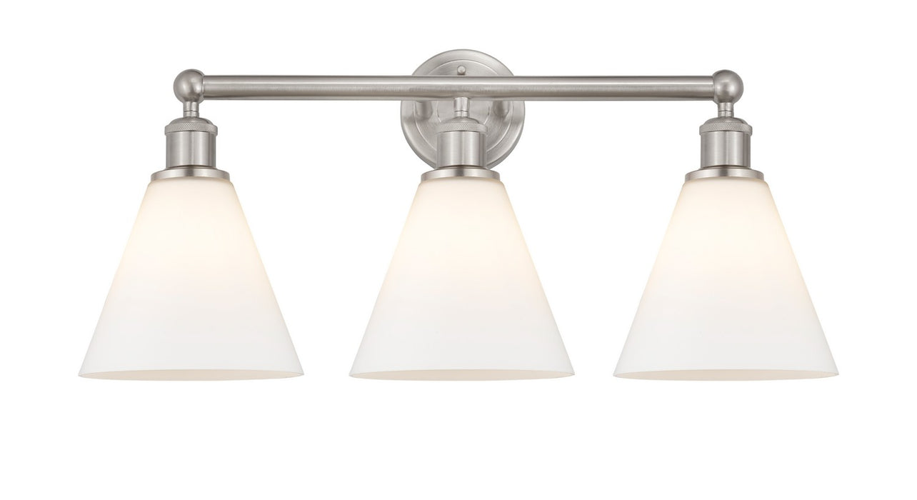 Innovations 616-3W-SN-GBC-81 Three Light Bath Vanity, Satin Nickel