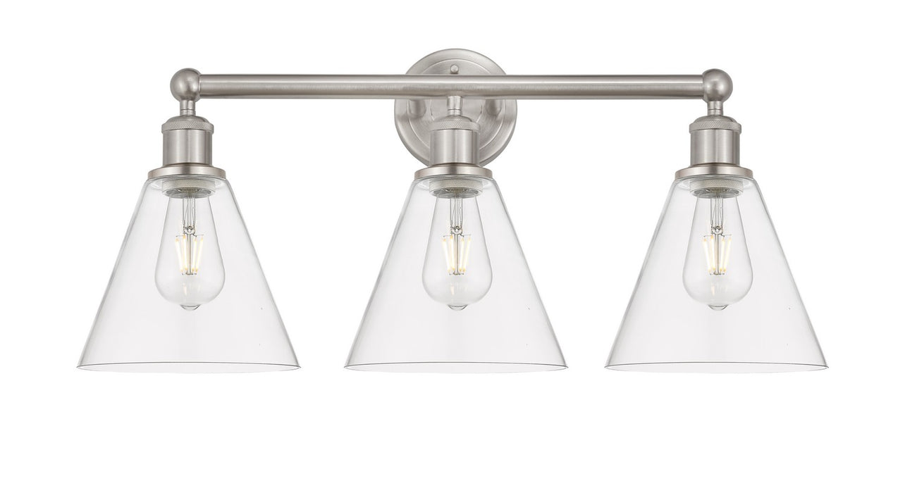 Innovations 616-3W-SN-GBC-82 Three Light Bath Vanity, Satin Nickel