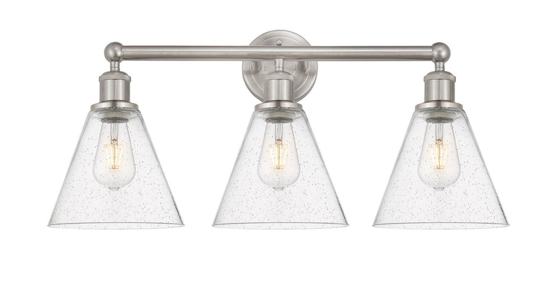 Innovations 616-3W-SN-GBC-84 Three Light Bath Vanity, Satin Nickel