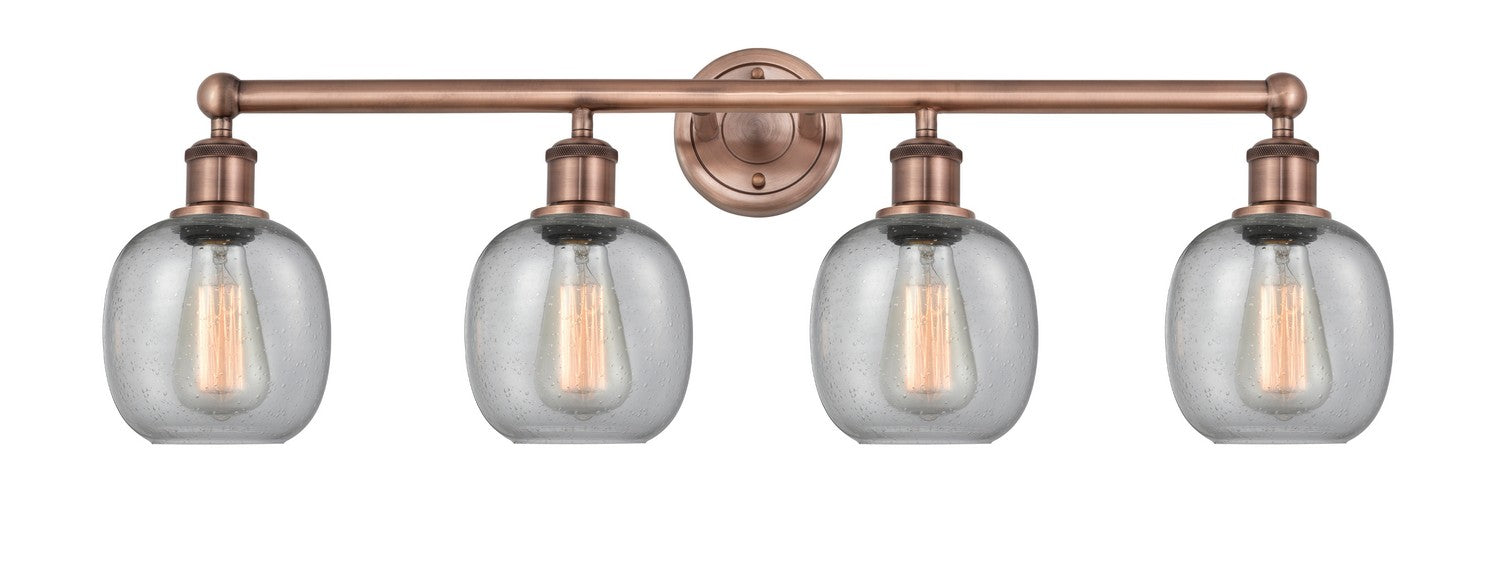 Innovations 616-4W-AC-G104 Four Light Bath Vanity, Antique Copper