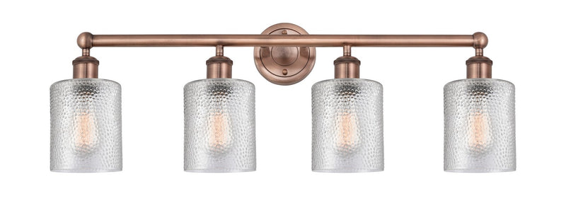 Innovations 616-4W-AC-G112 Four Light Bath Vanity, Antique Copper