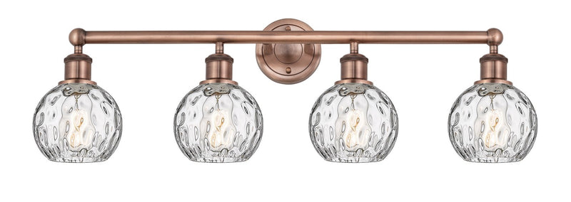 Innovations 616-4W-AC-G1215-6 Four Light Bath Vanity, Antique Copper