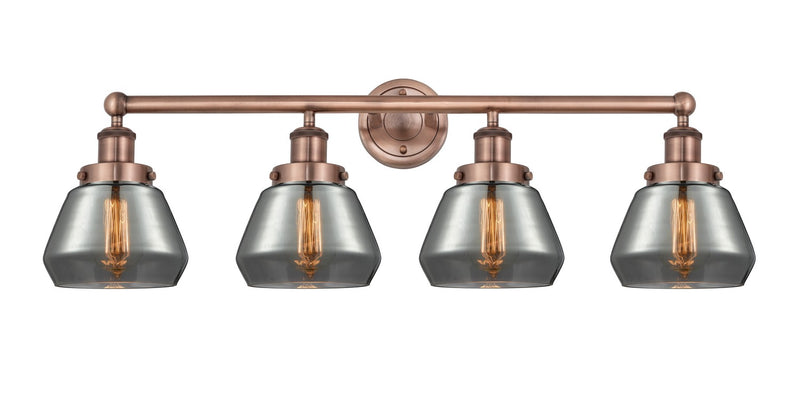 Innovations 616-4W-AC-G173 Four Light Bath Vanity, Antique Copper