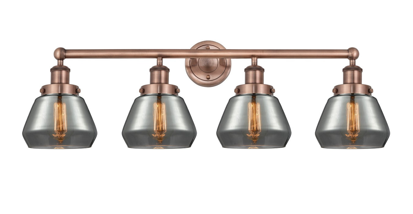 Innovations 616-4W-AC-G173 Four Light Bath Vanity, Antique Copper