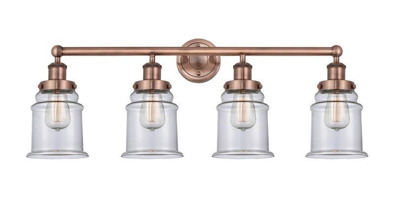 Innovations 616-4W-AC-G182 Four Light Bath Vanity, Antique Copper