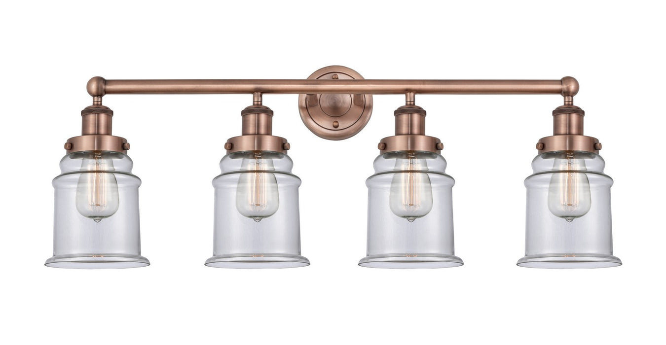 Innovations 616-4W-AC-G182 Four Light Bath Vanity, Antique Copper