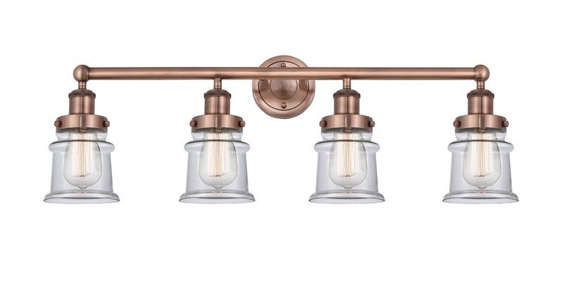Innovations 616-4W-AC-G182S Four Light Bath Vanity, Antique Copper