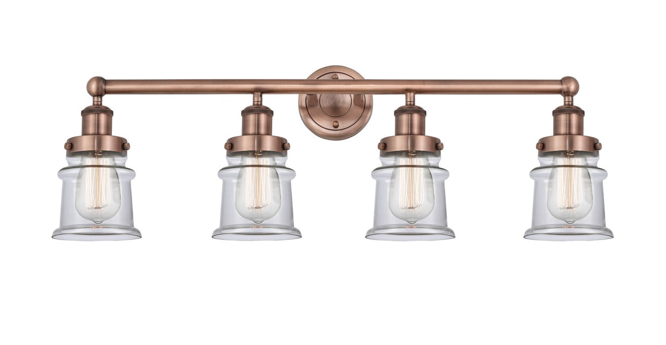 Innovations 616-4W-AC-G182S Four Light Bath Vanity, Antique Copper