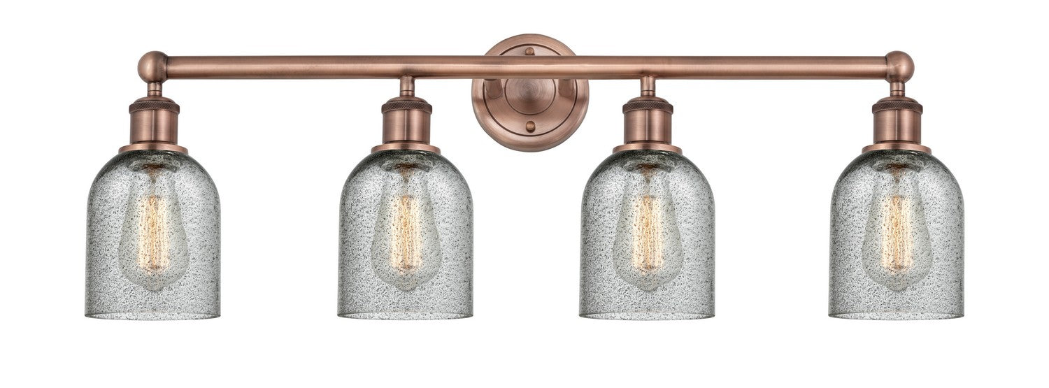 Innovations 616-4W-AC-G257 Four Light Bath Vanity, Antique Copper