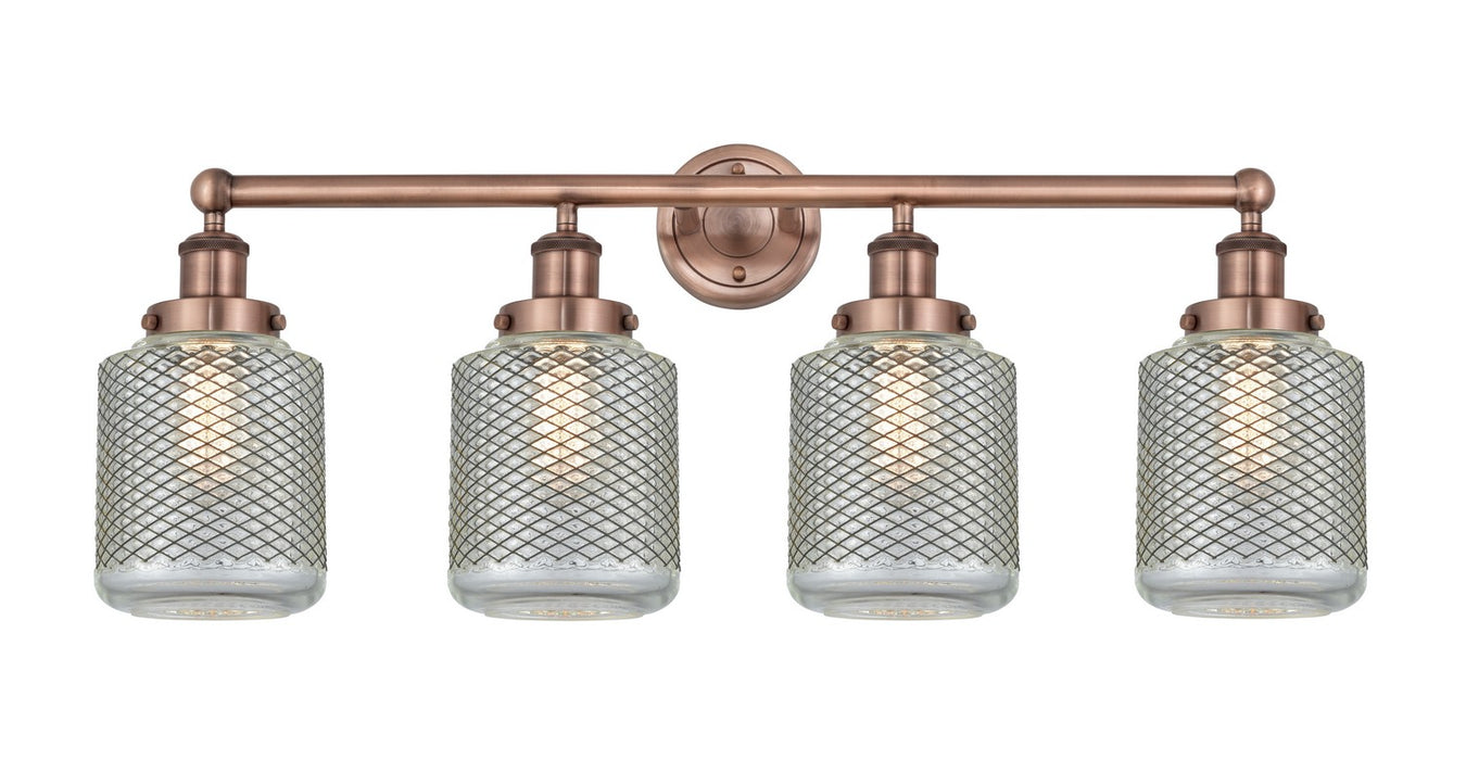Innovations 616-4W-AC-G262 Four Light Bath Vanity, Antique Copper