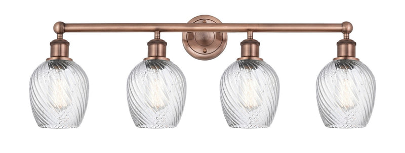 Innovations 616-4W-AC-G292 Four Light Bath Vanity, Antique Copper