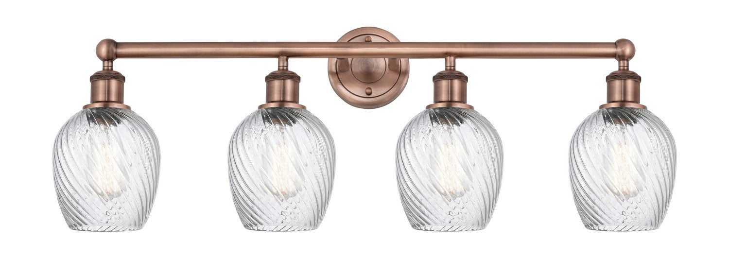 Innovations 616-4W-AC-G292 Four Light Bath Vanity, Antique Copper